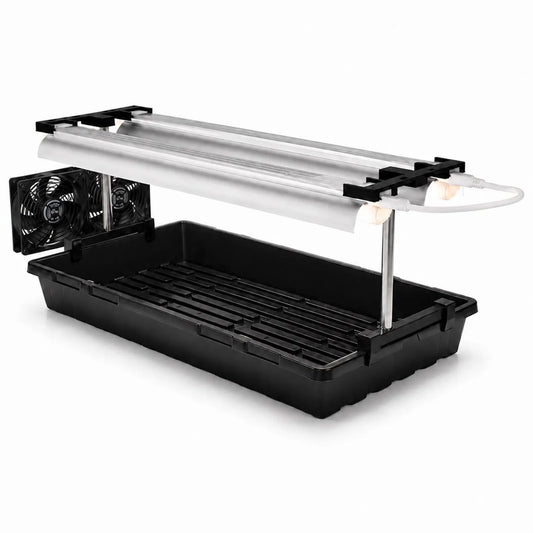 Seedling Grow Light with Fan - Adjustable LED Light Stand for Indoor Seed Starting
