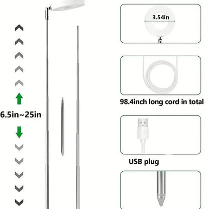 LED Grow Light for Indoor Plants - Full Spectrum Halo Plant Lamp with Auto Timer & Dimmable Brightness