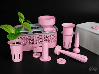 Self Watering Seed Starter Tray with Modular Indoor Grow Kit