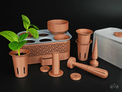 Self Watering Seed Starter Tray with Modular Indoor Grow Kit