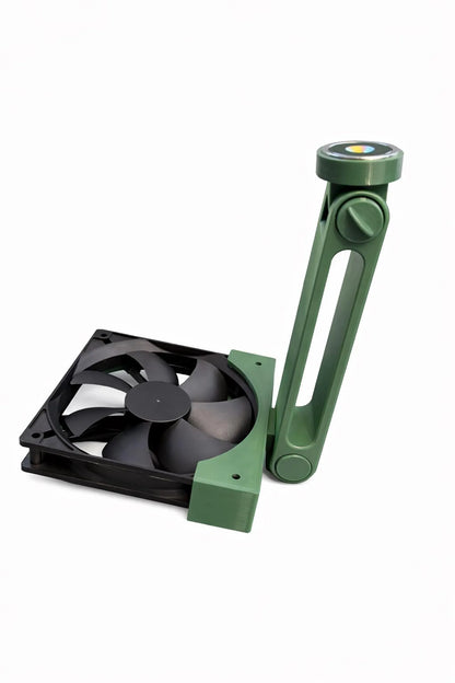 Articulating Magnetic Fan Mount for Greenhouse Cabinets and Plant Shelves